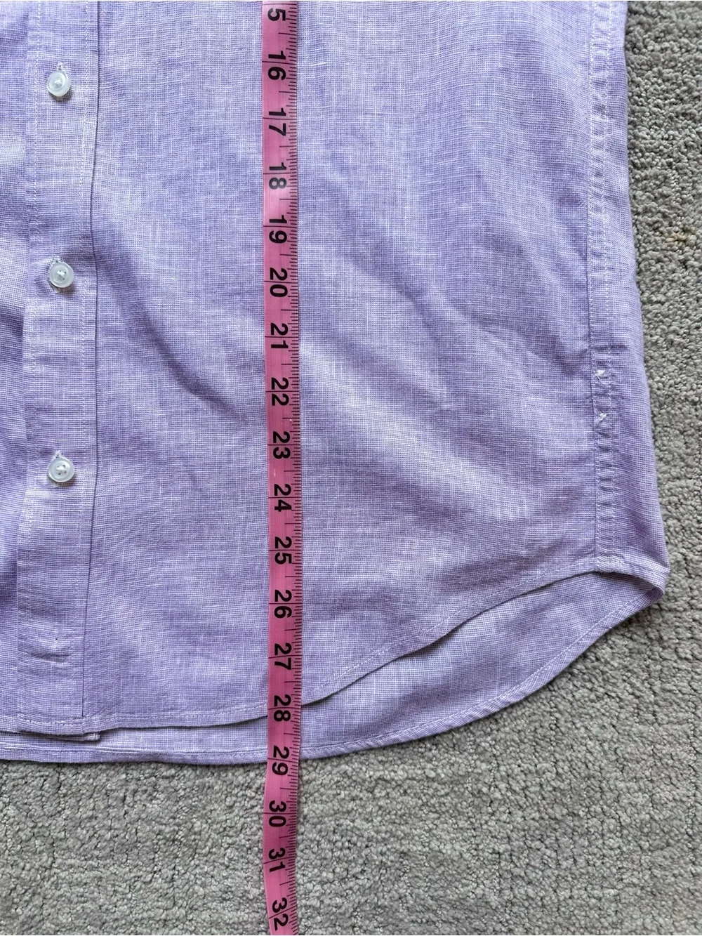 J.Crew Men’s Cotton/Linen Blend Button Down Shirt Lavender Excellent Condition